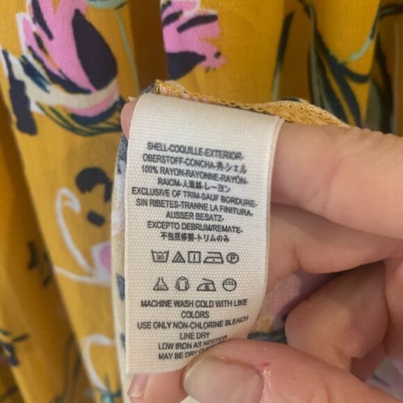 Free People Yellow Floral Mini Dress - Picture 7 of 9